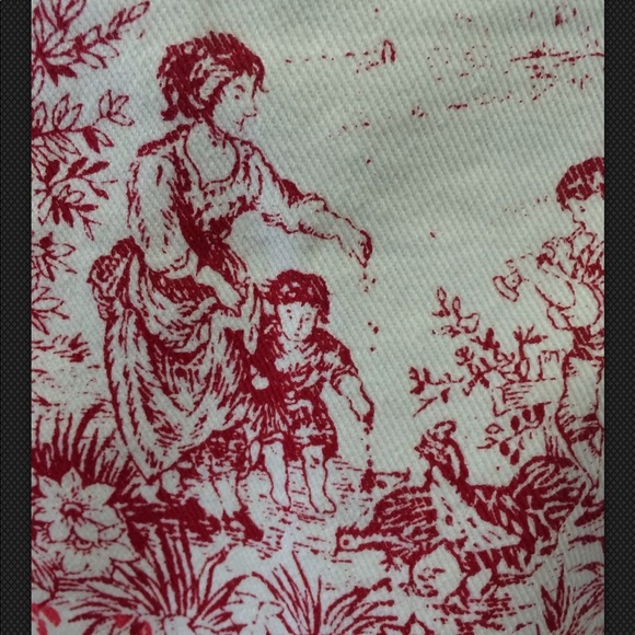 FREE PEOPLE Toile Red Ivory Cotton A Line Skirt - Picture 3 of 6